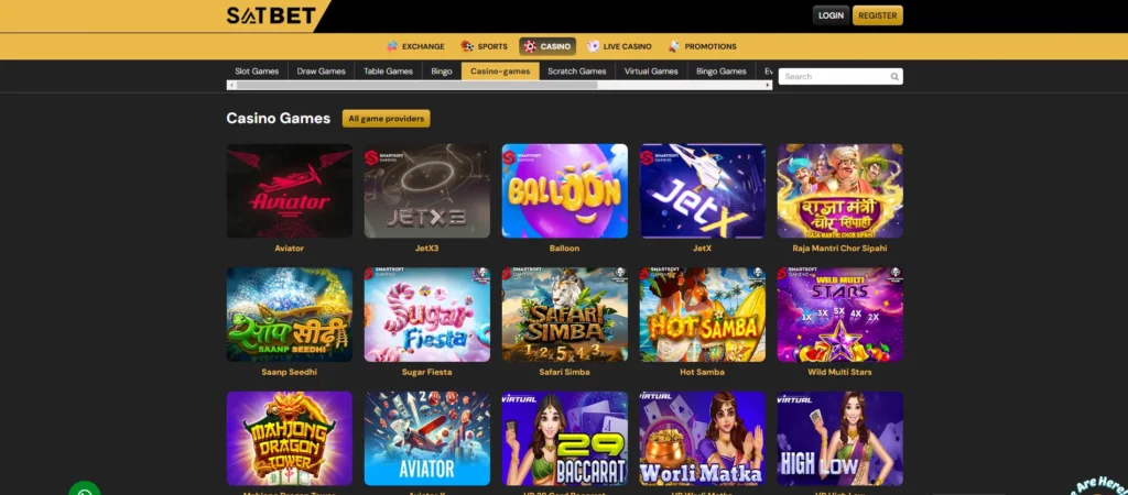 Satbet Mobile App: A Diverse Selection of Games for On-The-Go Entertainment