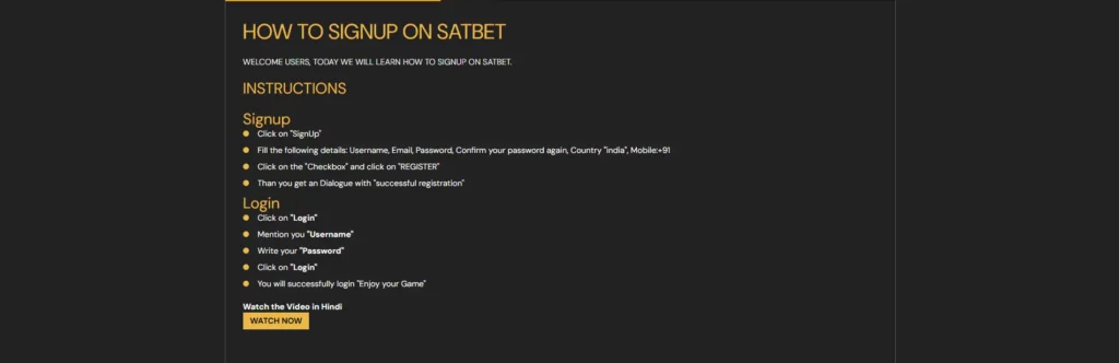 Guide: Registering and Verifying Your Account Using the Satbet Mobile App